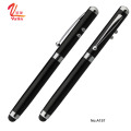 3 in 1 led pen laser light metal active stylus roller pens